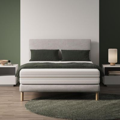 Biologisch pocketvering- en natuurlatexmatras - Novoflex-180x200 cm-Katoen